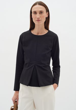 Top s dlhým rukávom - black