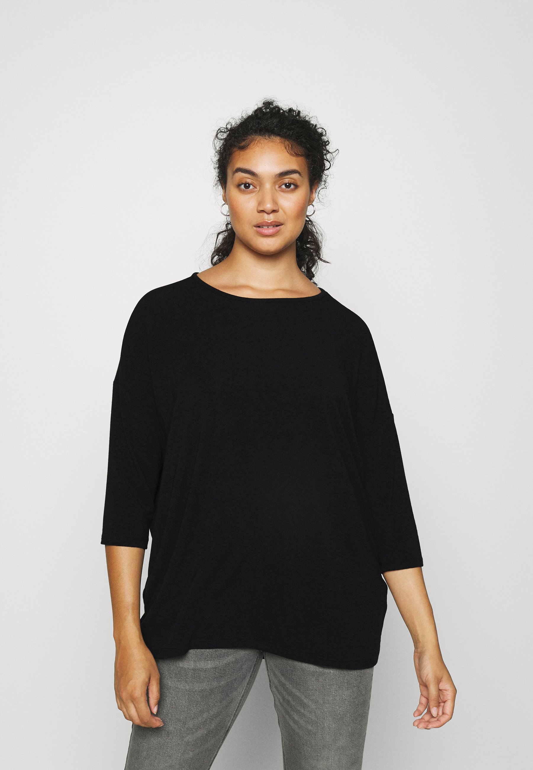 ONLY Carmakoma CARLAMOUR 3/4 - Langarmshirt - black/schwarz 