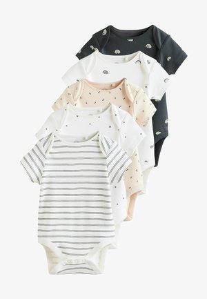 REGULAR FIT - SHORT SLEEVE 5 PACK - Glaustinukė - black white