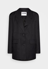 Sort blazer med ombukket krave, to frontlommer og to knapper. Lavet af glat stof med en klassisk skræddersyet pasform.