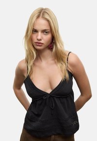 STRAPPY WITH TRIM - Top - black