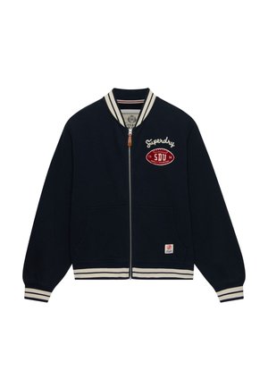 Superdry & Co, SUPERDRY COUNTRY CLUB JERSEY BOMBER JACKET.. - Sudadera con cremallera - eclipse navy