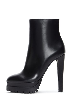 Enkellaarsjes met hoge hak - black