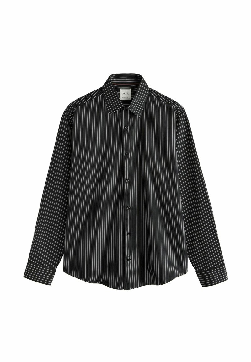 Next REGULAR FIT WITH FINISH - Vapaa-ajan kauluspaita - black white stripe