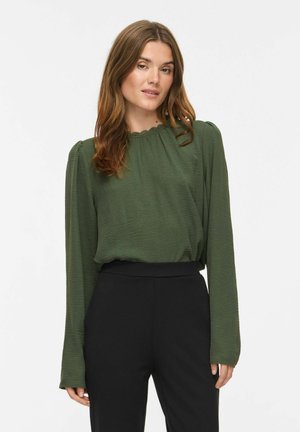 VILA, VIPALLAS L/S O-NECK TOP/KA - Blouse - laurel wreath
