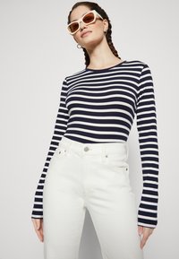 GAP CREW - Topper langermet - navy/white