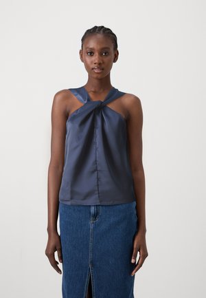 SLFANNIE HALTERNECK - Bluse - dark sapphire