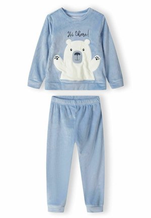 VELOUR LONG SLEEVE SET - Pyjamasöverdel - light blue
