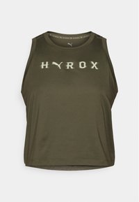 HYROX THERMOADAPT CROP TANK - Felső - dark olive