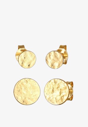 Elli STRUCTURED PLATE - Ohrringe - gold-coloured