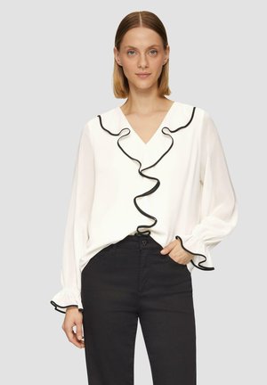 MIT RÜSCHEN-BESATZ - Blouse - ecru