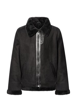 Lederjacke - schwarz