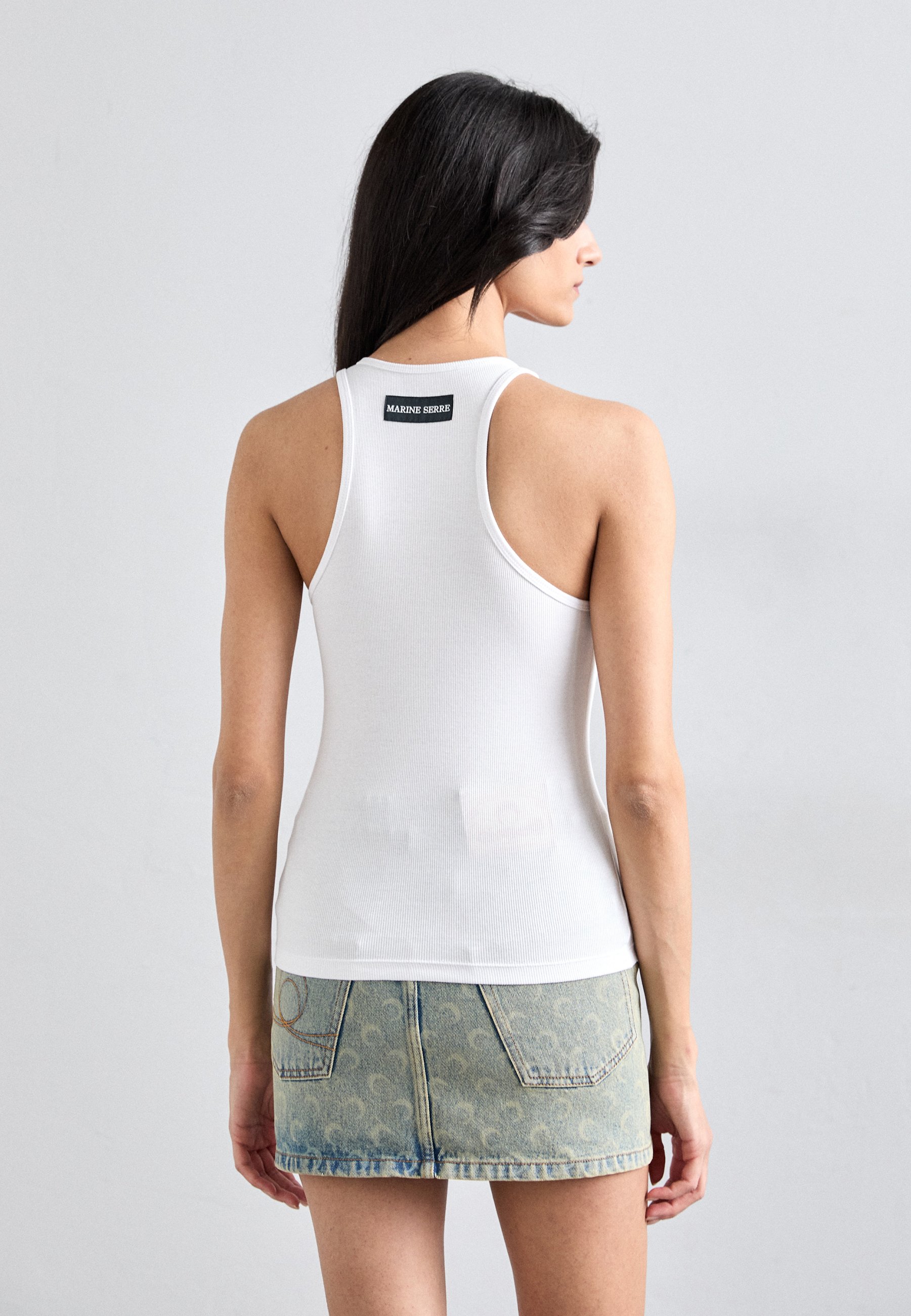 MARINE SERRE MOON LOGO TANK - Top - white - Zalando.co.uk
