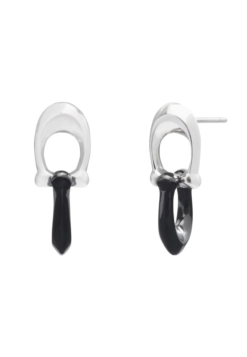 COACH SIGNATURE C DOUBLE DROP  - Pendientes - silver-coloured