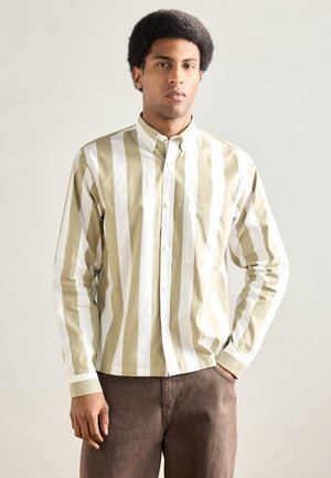 STRIPED CROPPED SHIRT - Πουκάμισο - green