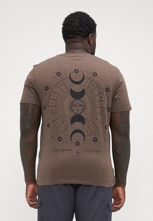Jack & Jones JJMYSTIC TEE CREW NECK - T-shirt print - canteen