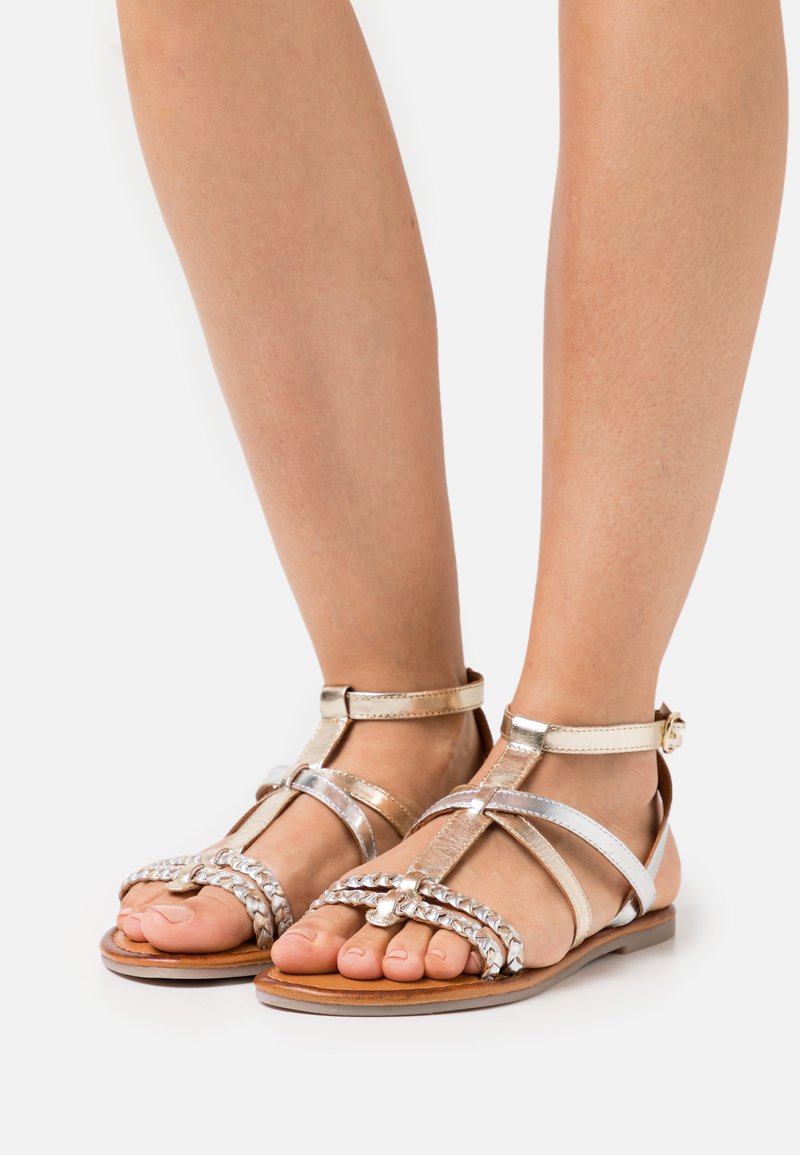 Tamaris Sandals - light gold/silver