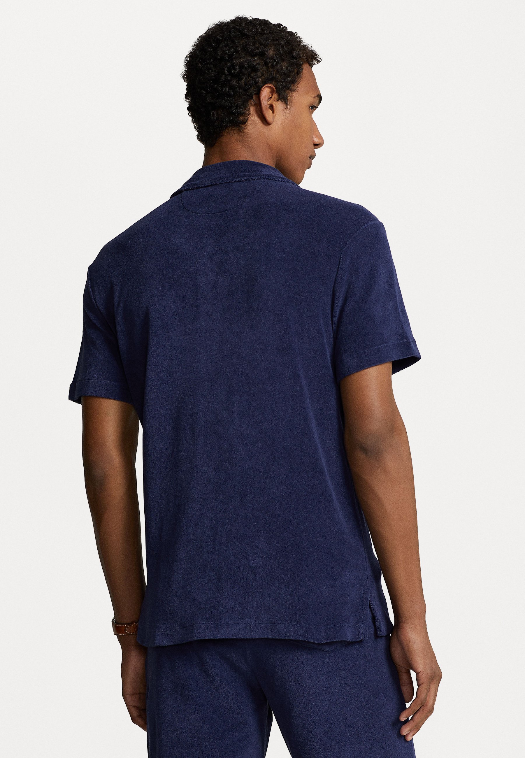 Polo Ralph Lauren TERRY CAMP SHIRT - Shirt - newport navy