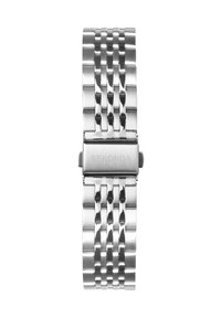 Silver stainless steel watch band with a woven design and polished accents. Features a clasp marked with "Sekonda." Smooth, metallic texture.