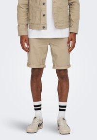 Only & Sons ONSPLY LIFE - Kratke hlače od trapera - chinchilla