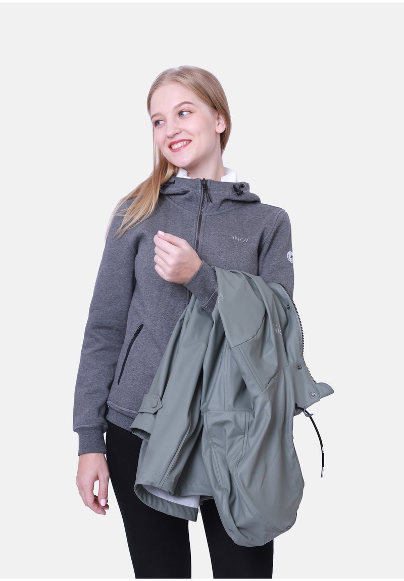 Damen Parkas | Dingy Rhythm Of The Rain HELEN Kurzmantel grün - GA80738 Damen Parkas | Dingy Rhythm Of The Rain HELEN Kurzmantel grün - GA80738