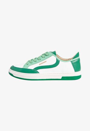 VEGAN BASKET LUX LOW - Sneakers laag - white/green