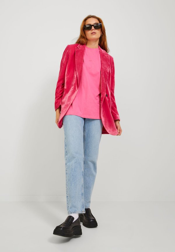 JXANDREA LOOSE LOGO TEE - Basic T-shirt - carmine rose2