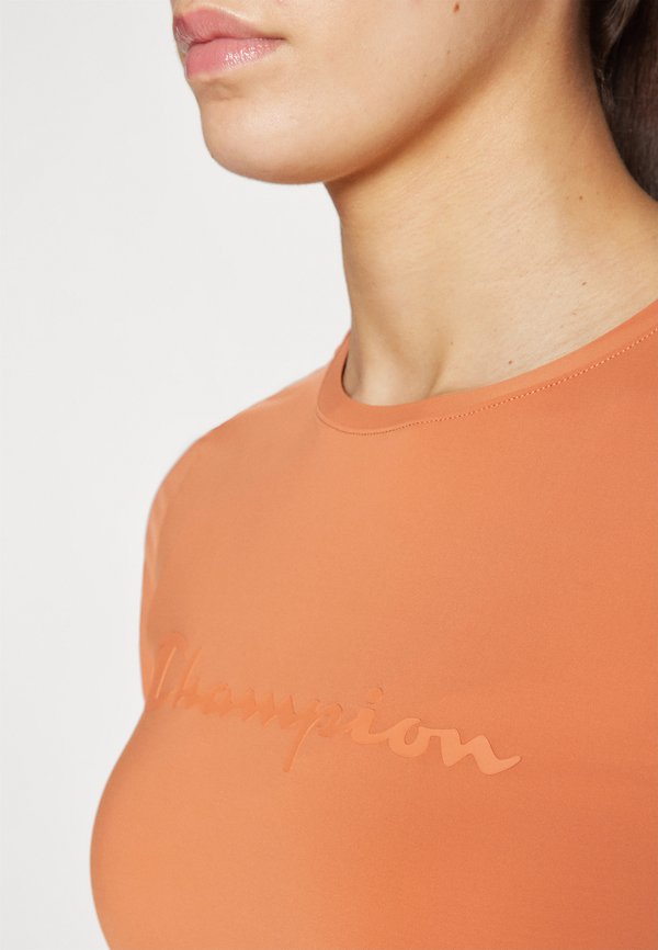 PERFORMANCE CREWNECK BACK CUT - Print T-shirt - copper2