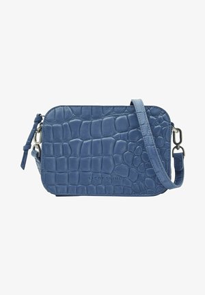 WAXY CROCO LUKA - Borsa a tracolla - mykonos blue