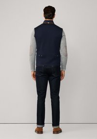 Hackett London Strukirani kaput - midnight blue