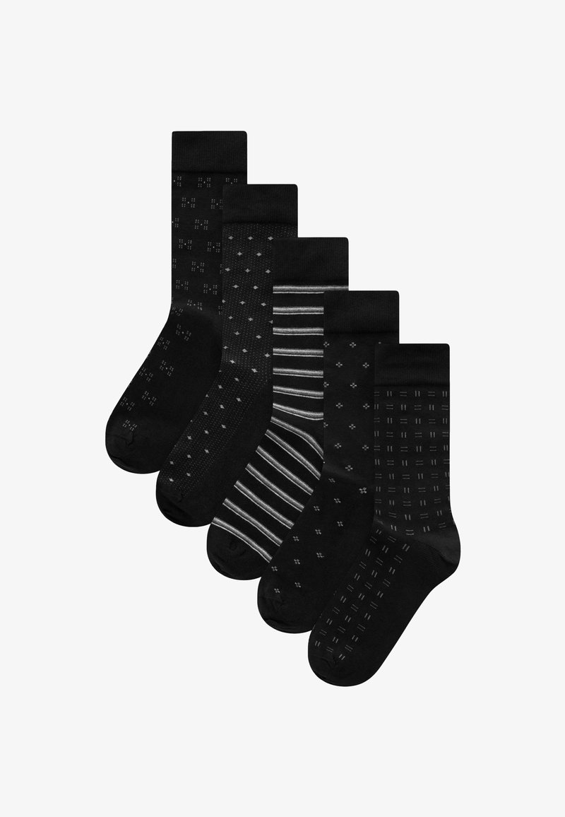Next MIX PATTERN FIVE PACK - Ponožky - black light grey