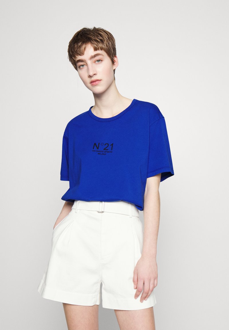 Damen Bekleidung | N°21 T-Shirt print blu/viola/blau - EN31145 Damen Bekleidung | N°21 T-Shirt print blu/viola/blau - EN31145