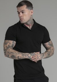 SIKSILK - SMART REVERE - Polo - black Immagine in miniatura 1