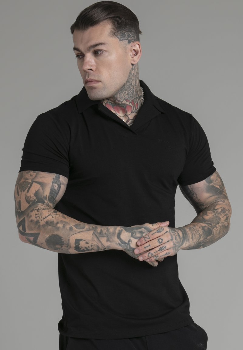 SIKSILK - SMART REVERE - Polo - black, Ingrandire