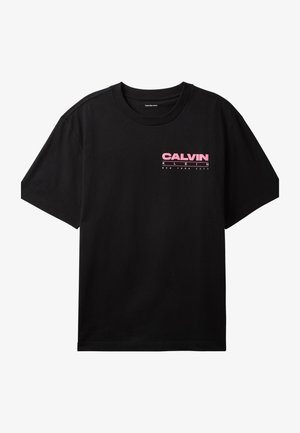 Calvin Klein Jeans, SS 20S CALVIN DISC STACK GRAPHIC - Majica kratkih rukava s printom - black