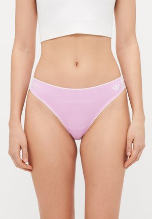 Lilac cotton brief with white trim and an Adidas logo on the hip. The design features a minimalistic aesthetic and a classic cut.