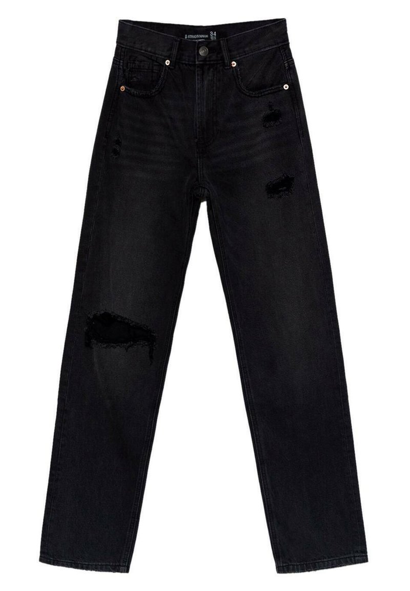 Stradivarius Straight leg jeans donkergrijs Stradivarius Straight leg jeans donkergrijs