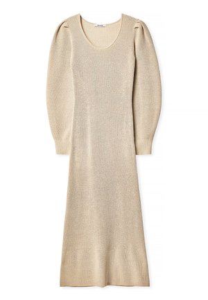 SCOOP NECK PUFF - Maksikleit - beige
