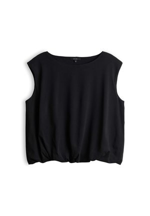 OPUS, CROPPED FLOW FIT - T-Shirt basic - black