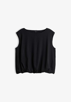 OPUS, CROPPED FLOW FIT - T-Shirt basic - black