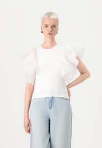 ONLY ONLTAYA LIFE - Lihtne T-särk - cloud dancer