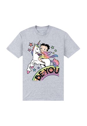 BETTY BOOP BE YOU PRIDE - T-shirt imprimé - heather grey