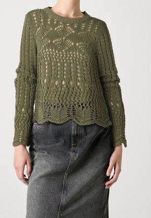 Strickpullover - khaki