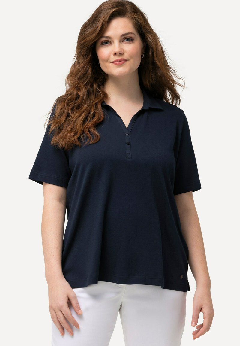 Ulla Popken CLASSIC SHORT SLEEVE - Piké - navy blue
