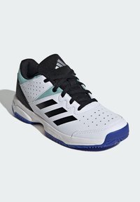 adidas Performance COURT STABIL - Chaussures de volley - cloud white   core black   lucid blue