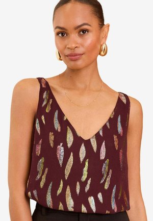 Love & Roses V NECK V BACK REGULAR FIT - Blūze - berry metallic