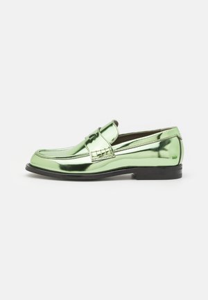 GCDS WIRDO MIRROR LOAFERS UNISEX - Zapatos sin cordones - metallic green
