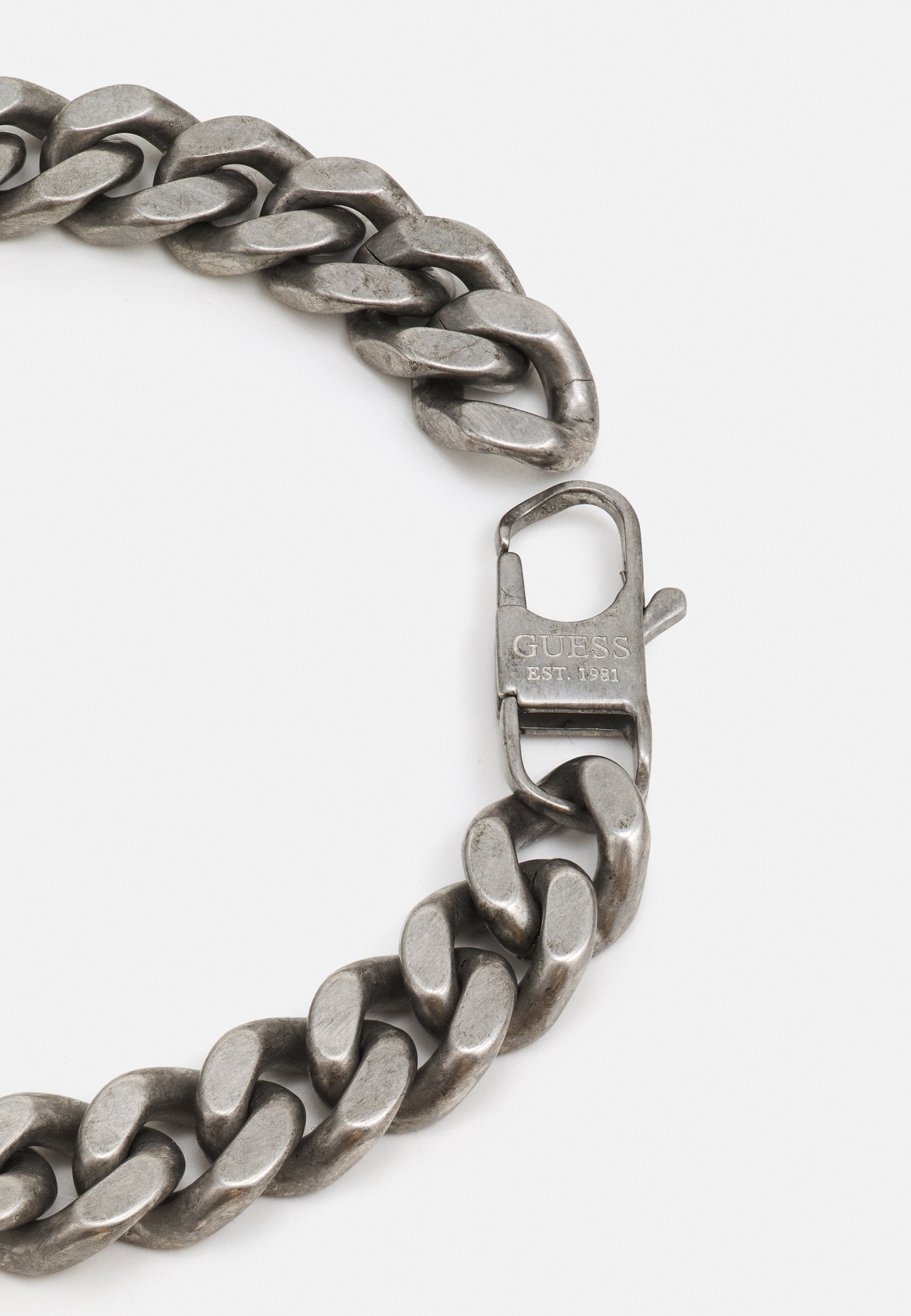 Guess CURB GIGLIO DOTS UNSIEX - Bracciale - antique  silver-coloured/argentato - Zalando.it