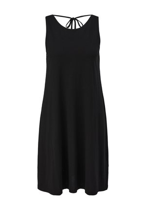 s.Oliver RUNDHALSAUSSCHNITT - Robe en jersey - schwarz