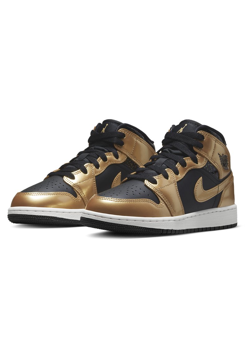 Globus Vermuten Aufkleber nike air jordan 1 black and gold Papier ...